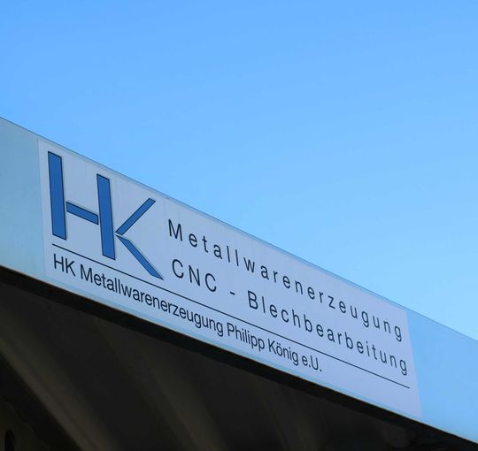 HK Metalwarenerzeugung Firmenschild